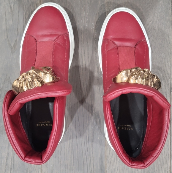 Versace Leather Slip On Sneaker - Picture 2 of 3